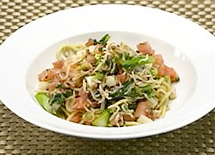 オーソレミーヨ レシピ ハイヒールモモコ 簡単 3月24日 中華麺で作るしらすと春野菜のパスタ