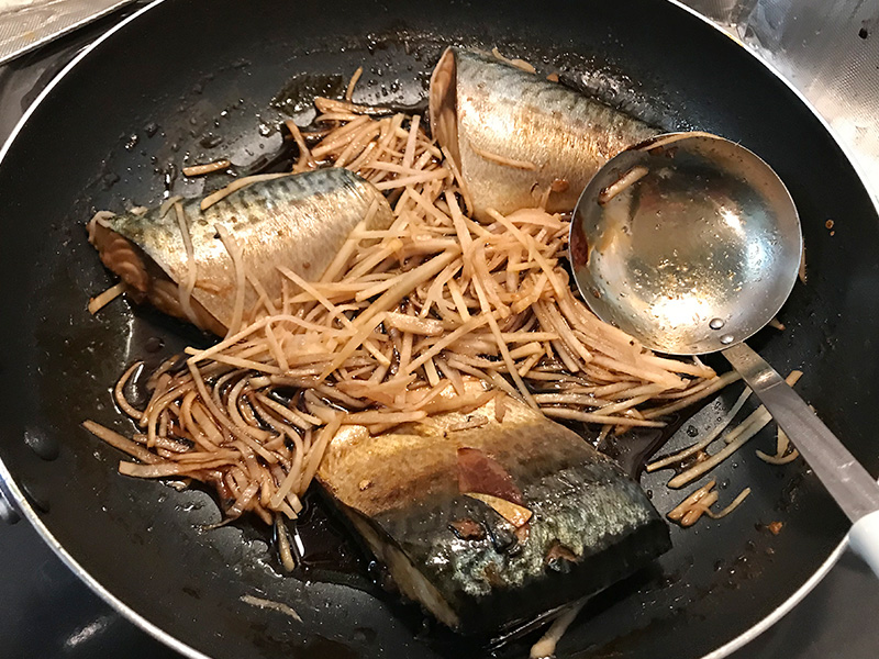 魚の煮付け サバの煮付け 新生姜