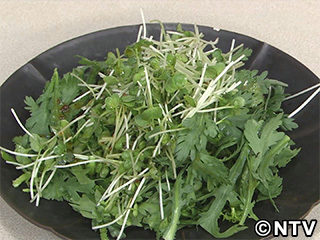 キューピー3分クッキング レシピ 作り方 材料 10月17日 春菊と貝割れ菜のサラダ