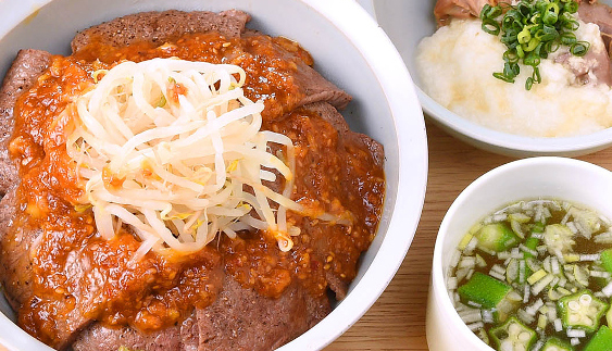 男子ごはん レシピ 作り方 国分太一 栗原心平 スタミナ定食 牛カルビ丼 オクラとしょうがのスープ 砂肝のとろろポン酢