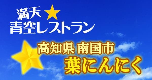 満天 青空レストラン 高知 南国市 葉にんにく