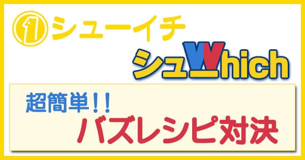 シューイチ シューwhich バズレシピ対決