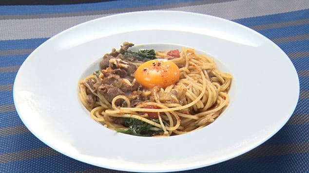 魔法のレストラン 竹内シェフ すき焼きパスタ