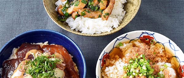 男子ごはん 暑い夏にサラッと食べる ぶっかけ飯 漬け丼 たまごかけご飯 鯛みそ 豚トロ