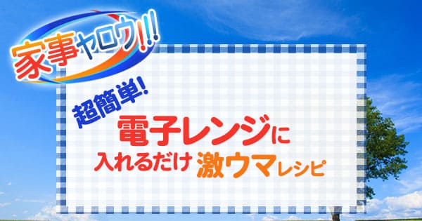 家事ヤロウ 電子レンジに入れるだけで激ウマ レシピ