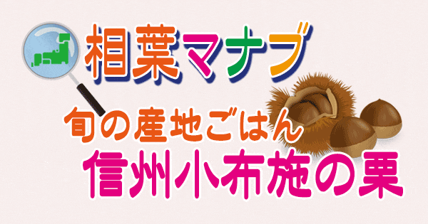 相葉マナブ 旬の産地ごはん 信州小布施の栗