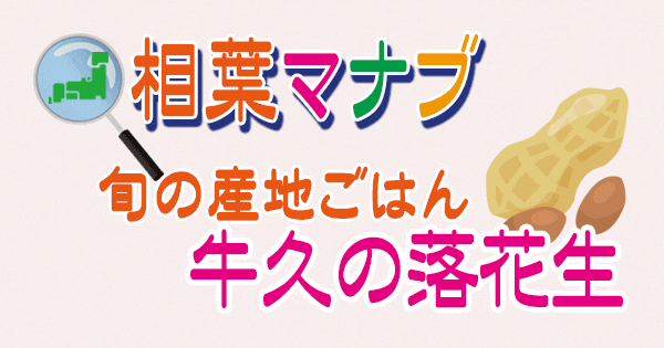 相葉マナブ 旬の産地ごはん 牛久 落花生