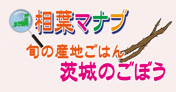 相葉マナブ 旬の産地ごはん 茨城 ごぼう