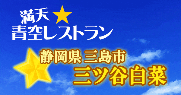 青空レストラン 静岡 三島市 三ツ谷白菜