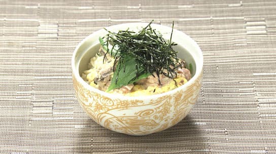 おーそれみーよ さば缶 卵とじ丼