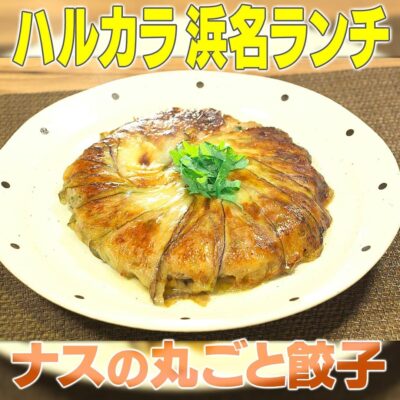 家事ヤロウ 夏野菜 浜名ランチ ナスの丸ごと餃子