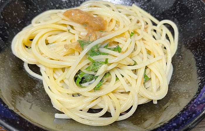 梅真鯛梅 めんつゆ 和風パスタ