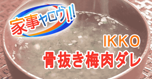 家事ヤロウ リアル家事24時 IKKO 骨抜き梅肉ダレ スープ