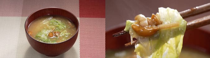 相葉マナブ 旬の産地ごはん レタス 神奈川 横須賀 味噌汁 レタスとなめこの味噌汁