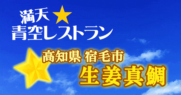 青空レストラン 高知県 宿毛市 生姜真鯛