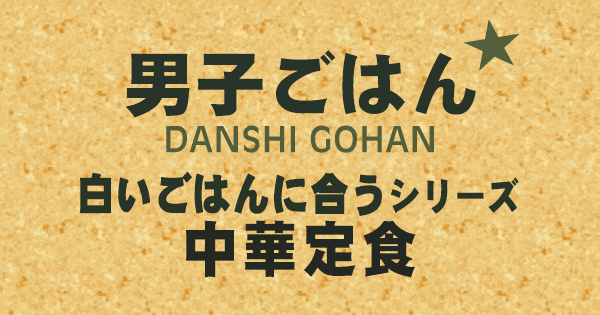 男子ごはん 白いごはんに合うシリーズ 中華定食