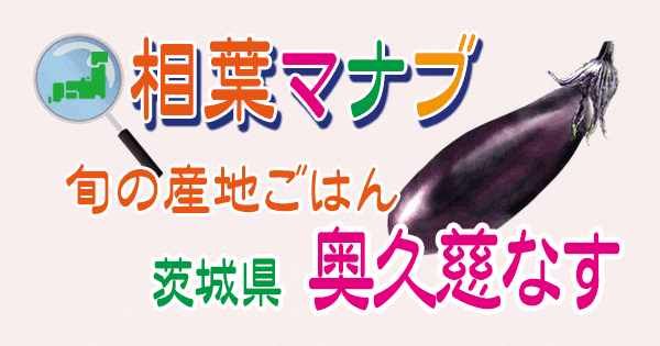 相葉マナブ 旬の産地ごはん 茨城 奥久慈 なす