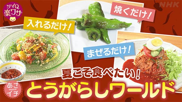 あさイチ 作り方 材料 レシピ ツイQ楽ワザ とうがらし