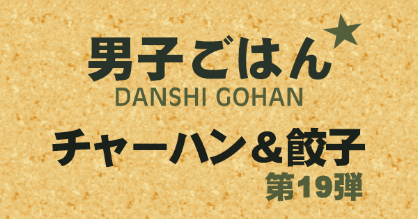 男子ごはん チャーハン 餃子 第19弾