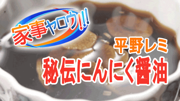 家事ヤロウ 平野レミ マイベスト調味料 秘伝 にんにく醤油