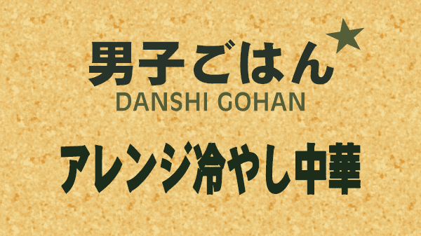 男子ごはん 簡単に作れる アレンジ冷やし中華