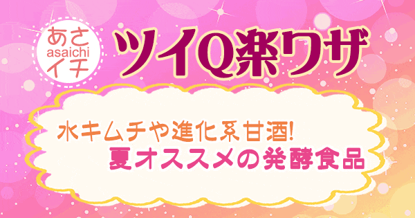 あさイチ 作り方 材料 レシピ ツイQ楽ワザ 発酵食品