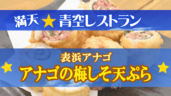 青空レストラン 宮城県 石巻市 表浜アナゴ アナゴの梅しそ天ぷら