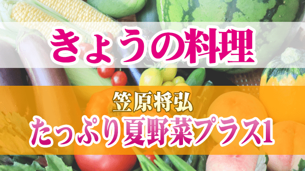 きょうの料理 笠原将弘 たっぷり夏野菜プラス1