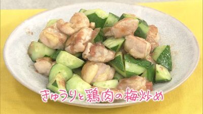 きょうの料理 笠原将弘 たっぷり夏野菜プラス1 きゅうりと鶏肉の梅炒め