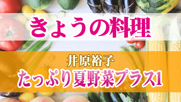 きょうの料理 井原裕子 たっぷり夏野菜プラス1