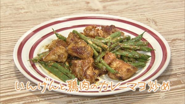 きょうの料理 井原裕子 たっぷり夏野菜プラス1 いんげんと鶏肉のカレーマヨ炒め