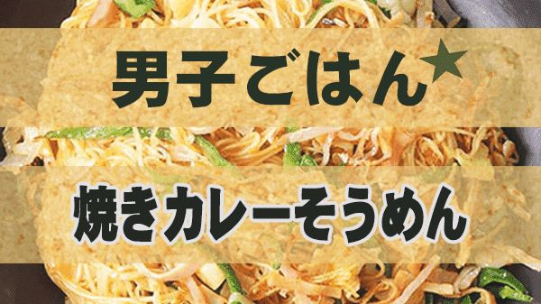 男子ごはん アレンジそうめん 焼きカレーそうめん