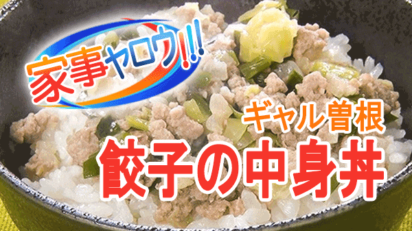 家事ヤロウ ギャル曽根 餃子の中身丼