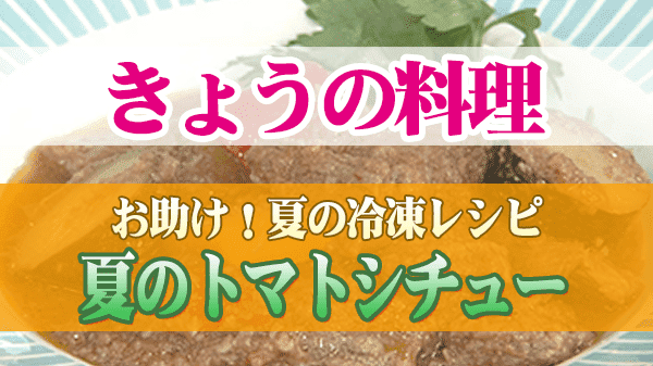 きょうの料理 夏の冷凍レシピ 夏のトマトシチュー