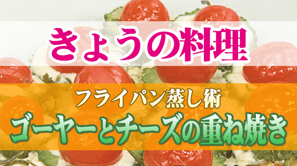 きょうの料理 フライパン蒸し術 ゴーヤーとチーズの重ね焼き