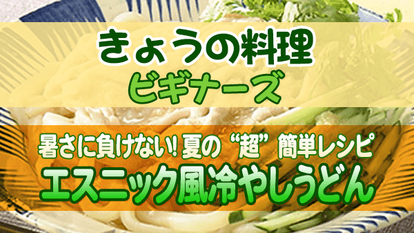 きょうの料理 ビギナーズ 夏の“超”簡単レシピ 冷凍うどん エスニック風冷やしうどん