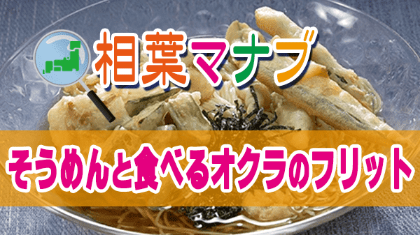 相葉マナブ オクラ そうめんと食べるオクラのフリット