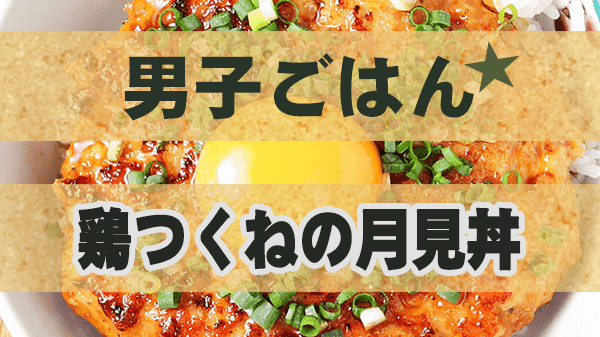 男子ごはん 月見プレート 鶏つくねの月見丼