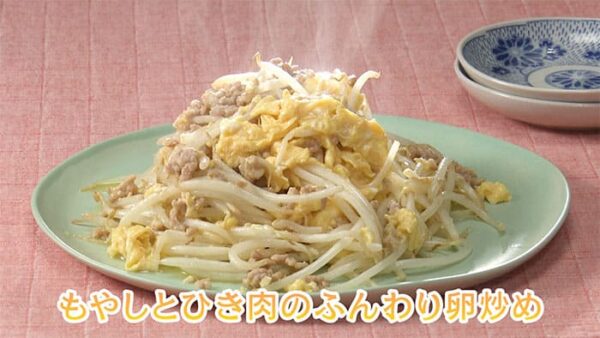 きょうの料理ビギナーズ 味も大満足！コスパおかず もやしとひき肉のふんわり卵炒め