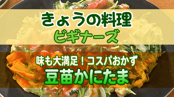 きょうの料理 ビギナーズ コスパおかず 豆苗かにたま