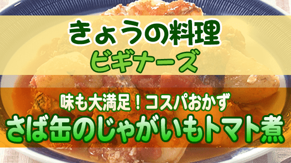 きょうの料理 ビギナーズ コスパおかず さば缶のじゃがいもトマト煮