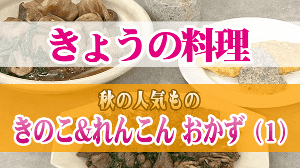 きょうの料理 秋の人気もの きのこ＆れんこん おかず