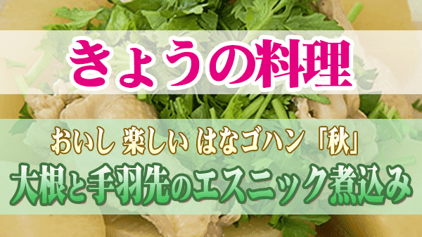 きょうの料理 大根と手羽先のエスニック煮込み