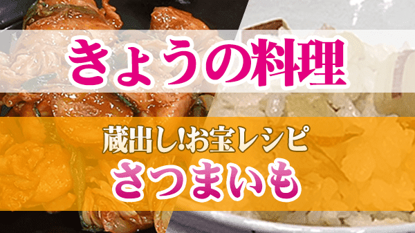 きょうの料理 蔵出し お宝レシピ さつまいも