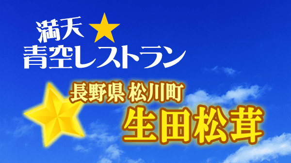 青空レストラン 長野県 松川町 生田松茸