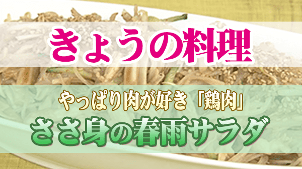 きょうの料理 鶏肉 ささ身の春雨サラダ