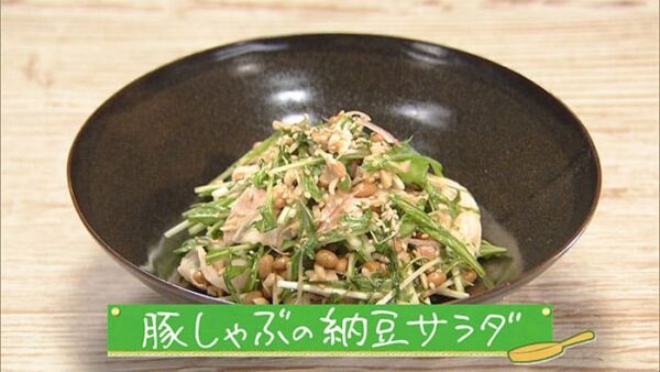きょうの料理 真飛 聖 豚しゃぶの納豆サラダ