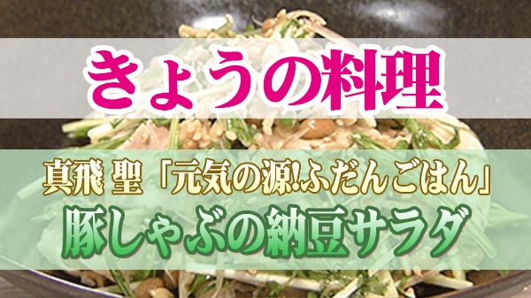 きょうの料理 真飛 聖 豚しゃぶの納豆サラダ