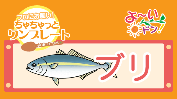 よーいドン ちゃちゃっとワンプレート 魚 ブリ