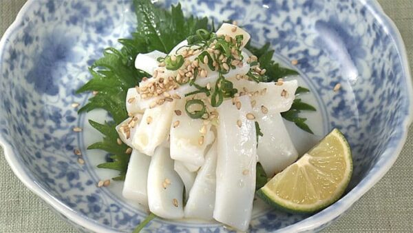 きょうの料理 大原千鶴のひとりごはん ゆでいかのねぎ塩だれ